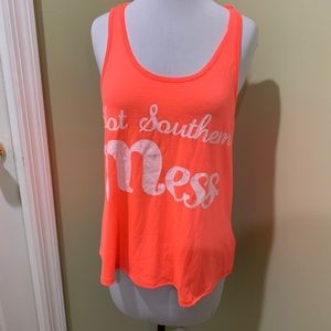 Hot southern mess racerback tank top new no tags